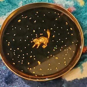 Gold and Black Cat Trinket Dish/ Halloween Decor